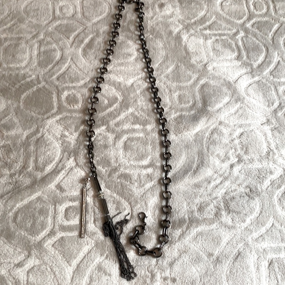 Chain belt dark silver